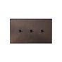 Soho Lighting Heritage Bronze 3 Gang 2 Way Dimming Toggle Switch with Bronze Toggle - The Palaces Collection