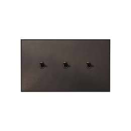 Soho Lighting Heritage Bronze 3 Gang 20A Intermediate Toggle Switch with Bronze Toggle - The Palaces Collection