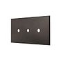 Soho Lighting Heritage Bronze 3 Gang TM Module Grid Switch Plate - The Palaces Collection
