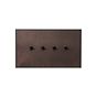 Soho Lighting Heritage Bronze 4 Gang 2 Way Dimming Toggle Switch with Bronze Toggle - The Palaces Collection