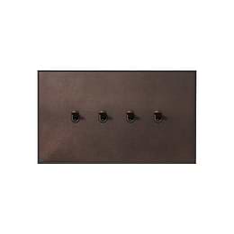 Soho Lighting Heritage Bronze 4 Gang 20A 2 Way Toggle Switch with Bronze Toggle - The Palaces Collection
