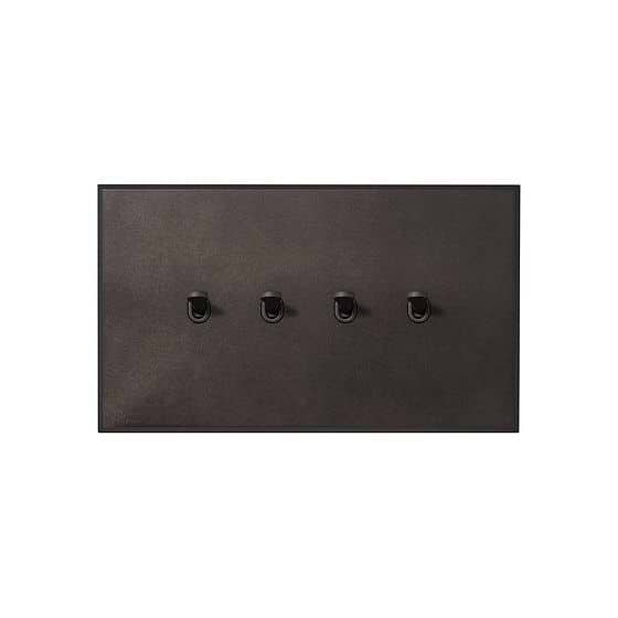 Soho Lighting Heritage Bronze 4 Gang 20A 2 Way Retractive Toggle Switch with Bronze Toggle - The Palaces Collection