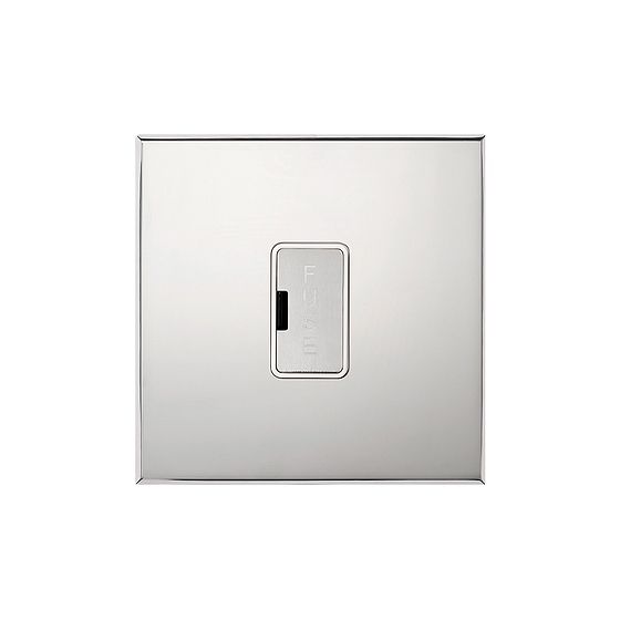 Soho Lighting Nickel 13A Double Pole Unswitched Fused Spur with White Insert  - The Palaces Collection