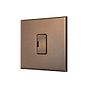 Soho Lighting Aged Brass 13A Double Pole Unswitched Fused Spur with Black Insert  - The Palaces Collection