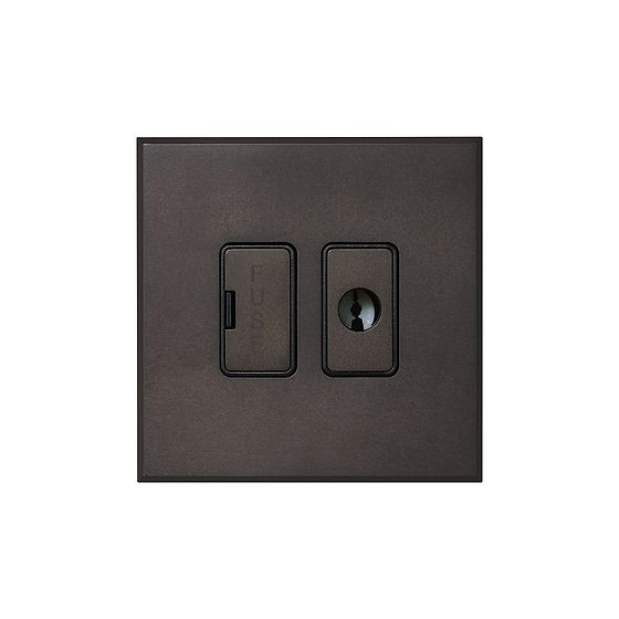 Soho Lighting Heritage Bronze 13A Double Pole Unswitched Fused Spur Flex Outlet with Black Insert  - The Palaces Collection