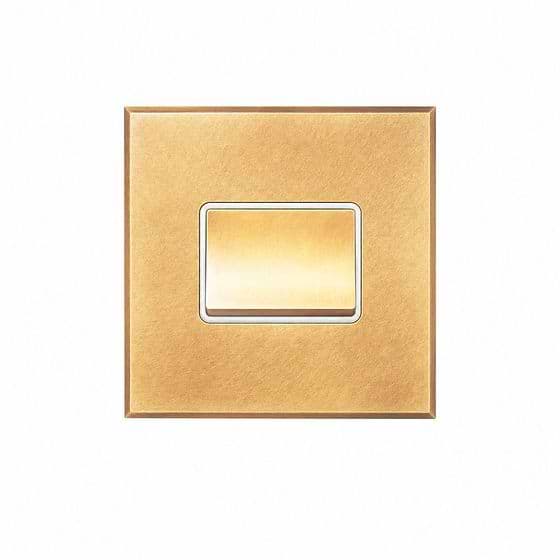 Soho Lighting Natural Brass 1 Gang 10A 1 Way 3-Pole Extractor Fan Isolator Switch with White Insert  - The Palaces Collection