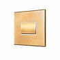 Soho Lighting Natural Brass 1 Gang 10A 1 Way 3-Pole Extractor Fan Isolator Switch with White Insert  - The Palaces Collection