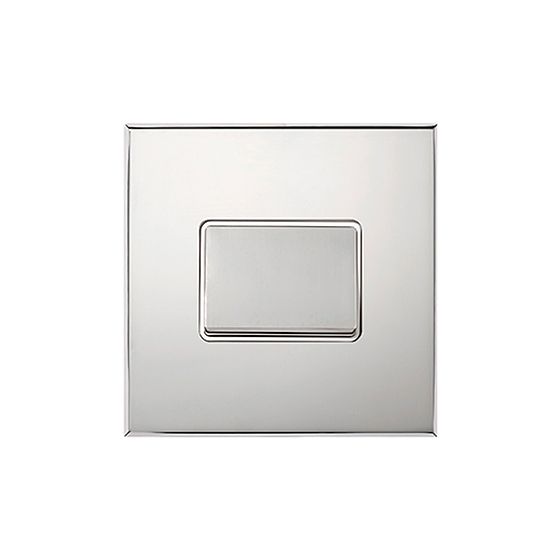 Soho Lighting Nickel 1 Gang 10A 1 Way 3-Pole Extractor Fan Isolator Switch with White Insert - The Palaces Collection