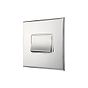 Soho Lighting Nickel 1 Gang 10A 1 Way 3-Pole Extractor Fan Isolator Switch with White Insert - The Palaces Collection