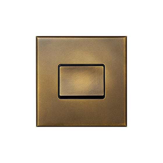 Soho Lighting Aged Brass 1 Gang 10A 1 Way 3-Pole Extractor Fan Isolator Switch with Black Insert - The Palaces Collection