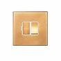 Soho Lighting Natural Brass 13A Double Pole Switched Fused Spur with White Insert  - The Palaces Collection