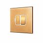 Soho Lighting Natural Brass 13A Double Pole Switched Fused Spur with White Insert  - The Palaces Collection
