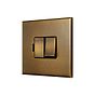 Soho Lighting Aged Brass 13A Double Pole Switched Fused Spur with Black Insert  - The Palaces Collection