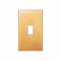 Soho Lighting Natural Brass 1 Gang 45A Double Pole Switch - Large with White Insert  - The Palaces Collection
