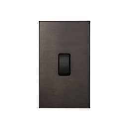 Soho Lighting Heritage Bronze 1 Gang 45A Double Pole Switch - Large with Black Insert  - The Palaces Collection