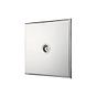 Soho Lighting Nickel 1 Gang Coaxial TV Aerial Socket with White Insert - The Palaces Collection