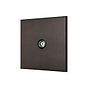 Soho Lighting Heritage Bronze 1 Gang Coaxial TV Aerial Socket with Black Insert  - The Palaces Collection