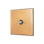 Soho Lighting Natural Brass 1 Gang Satellite Socket with Black Insert - The Palaces Collection