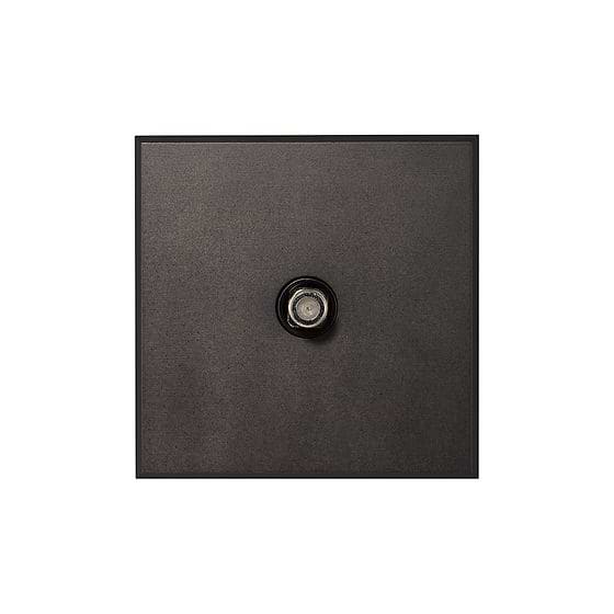 Soho Lighting Heritage Bronze 1 Gang Satellite Socket with Black Insert  - The Palaces Collection