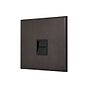 Soho Lighting Heritage Bronze 1 Gang BT Master Telephone Socket with Black Insert  - The Palaces Collection