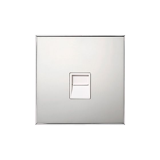 Soho Lighting Nickel 1 Gang BT Secondary Telephone Socket with White Insert  - The Palaces Collection