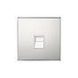 Soho Lighting Nickel 1 Gang BT Secondary Telephone Socket with White Insert  - The Palaces Collection