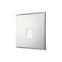 Soho Lighting Nickel 1 Gang BT Secondary Telephone Socket with White Insert  - The Palaces Collection