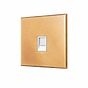 Soho Lighting Natural Brass 1 Gang CAT5/CAT6 RJ45 Ethernet Data Socket with White Insert - The Palaces Collection