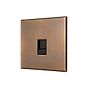 Soho Lighting Aged Brass 1 Gang CAT5/CAT6 RJ45 Ethernet Data Socket with Black Insert  - The Palaces Collection
