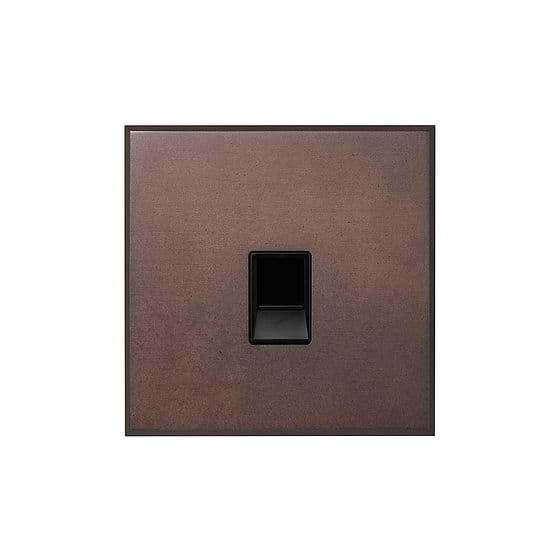 Soho Lighting Heritage Bronze 1 Gang CAT5/CAT6 RJ45 Ethernet Data Socket with Black Insert - The Palaces Collection