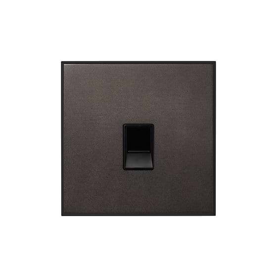 Soho Lighting Heritage Bronze 1 Gang CAT5/CAT6 RJ45 Ethernet Data Socket with Black Insert  - The Palaces Collection