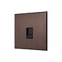 Soho Lighting Heritage Bronze 1 Gang CAT5/CAT6 RJ45 Ethernet Data Socket with Black Insert - The Palaces Collection