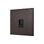 Soho Lighting Heritage Bronze 1 Gang CAT5/CAT6 RJ45 Ethernet Data Socket with Black Insert  - The Palaces Collection