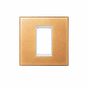 Soho Lighting Natural Brass 1 x25mm EM Euro Module Wall Plate with White Insert  - The Palaces Collection