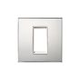 Soho Lighting Nickel 1 x25mm EM Euro Module Wall Plate with White Insert - The Palaces Collection