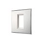 Soho Lighting Nickel 1 x25mm EM Euro Module Wall Plate with White Insert - The Palaces Collection