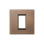 Soho Lighting Aged Brass 1 x25mm EM Euro Module Wall Plate with Black Insert - The Palaces Collection