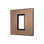 Soho Lighting Aged Brass 1 x25mm EM Euro Module Wall Plate with Black Insert - The Palaces Collection