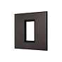 Soho Lighting Heritage Bronze 1 x25mm EM Euro Module Wall Plate with Black Insert - The Palaces Collection