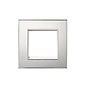 Soho Lighting Nickel 2 x25mm EM Euro Module Wall Plate with White Insert  - The Palaces Collection