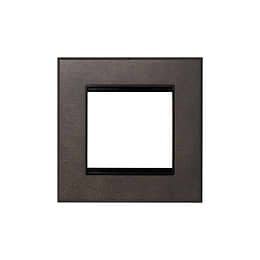 Soho Lighting Heritage Bronze 2 x25mm EM Euro Module Wall Plate with Black Insert  - The Palaces Collection