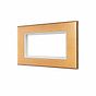 Soho Lighting Natural Brass 4 x25mm EM Euro Module Wall Plate with White Insert  - The Palaces Collection