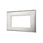 Soho Lighting Nickel 4 x25mm EM Euro Module Wall Plate with White Insert - The Palaces Collection