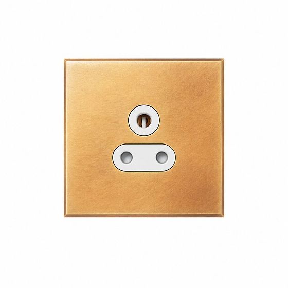 Soho Lighting Natural Brass 5A Unswitched Socket with White Insert  - The Palaces Collection