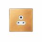 Soho Lighting Natural Brass 5A Unswitched Socket with White Insert  - The Palaces Collection