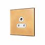 Soho Lighting Natural Brass 5A Unswitched Socket with White Insert  - The Palaces Collection