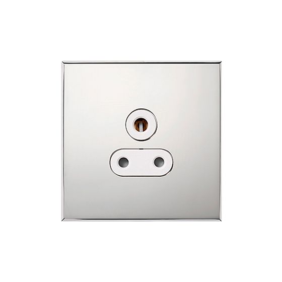 Soho Lighting Nickel 5A Unswitched Socket with White Insert  - The Palaces Collection