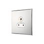 Soho Lighting Nickel 5A Unswitched Socket with White Insert  - The Palaces Collection
