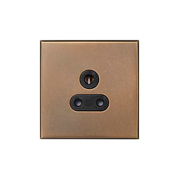 Soho Lighting Aged Brass 5A Unswitched Socket with Black Insert  - The Palaces Collection