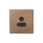 Soho Lighting Aged Brass 5A Unswitched Socket with Black Insert  - The Palaces Collection